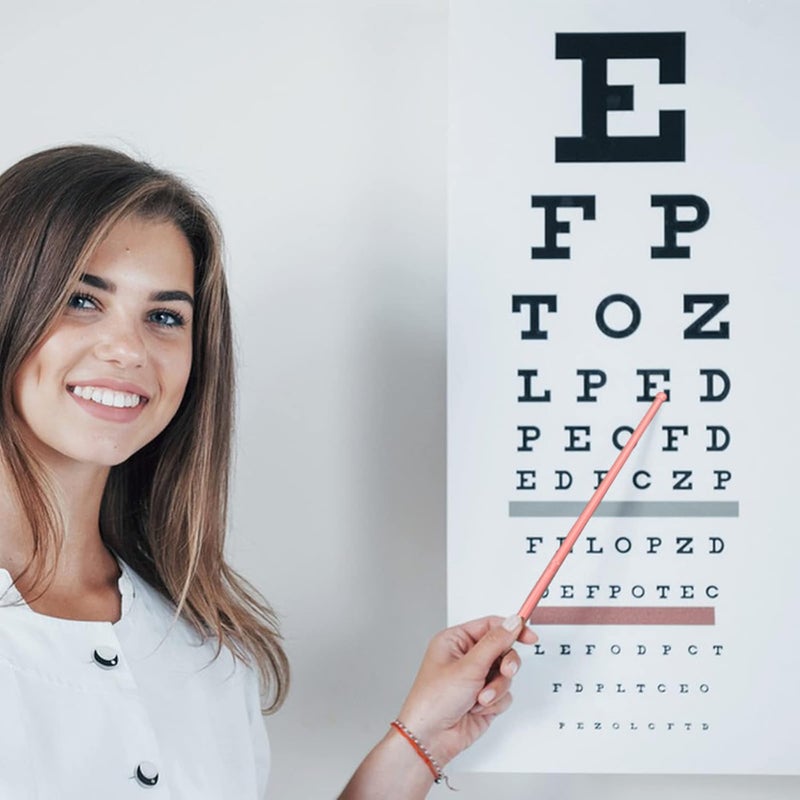 Cualfec Eye Chart,Eye Exam Chart,Snellen Eye Chart,Snellen Eye Exam Kit Standard 20 Feet Snellen Eye Chart 22x11 inch with 2 Pack Dual-Use Eye Occluders - Image 5